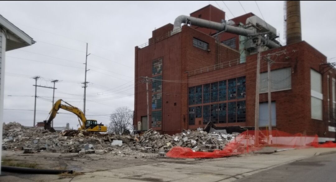 Rubble at Shelby demolition site
